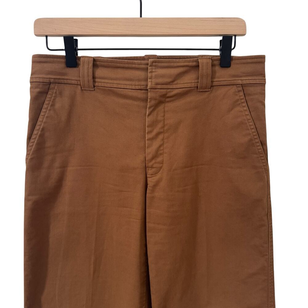 A.L.C. Lawrence Mid-Rise Wide Leg Straight Pants in "Cognac" Brown Size 4 - Picture 3 of 9